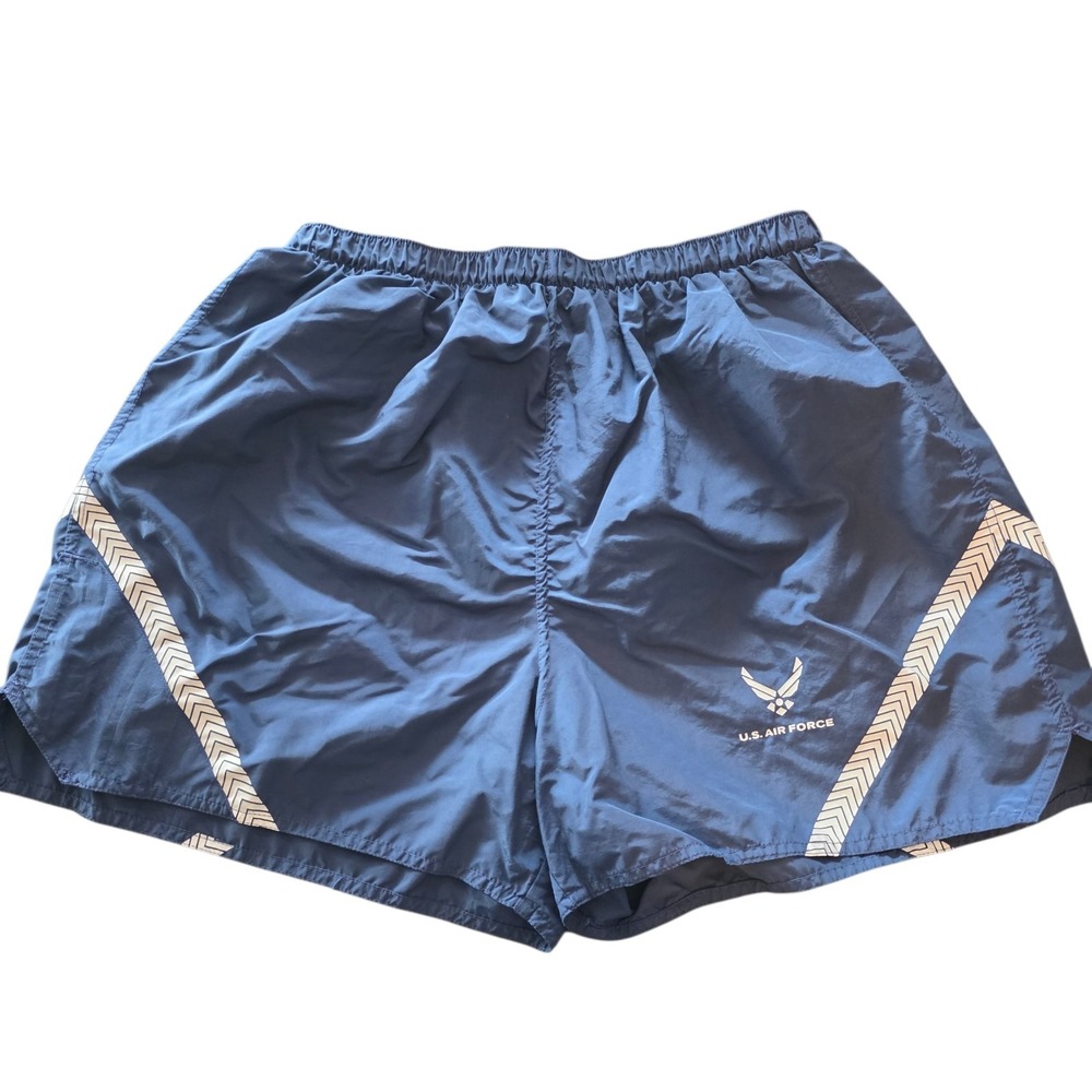 U.S. Air Force PT Training Uniform Athletic Shorts Navy Blue Reflective Mens XL